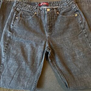 Women’s, 8 M, Lee riveted straight leg black jeans.